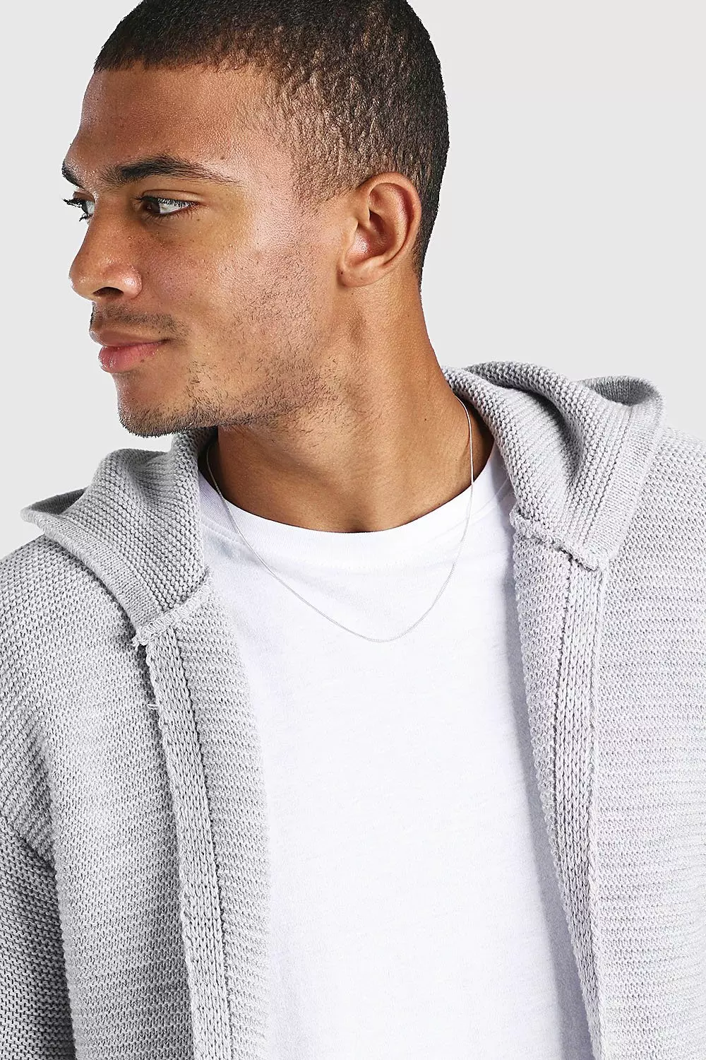 Longline hooded cardigan on sale mens